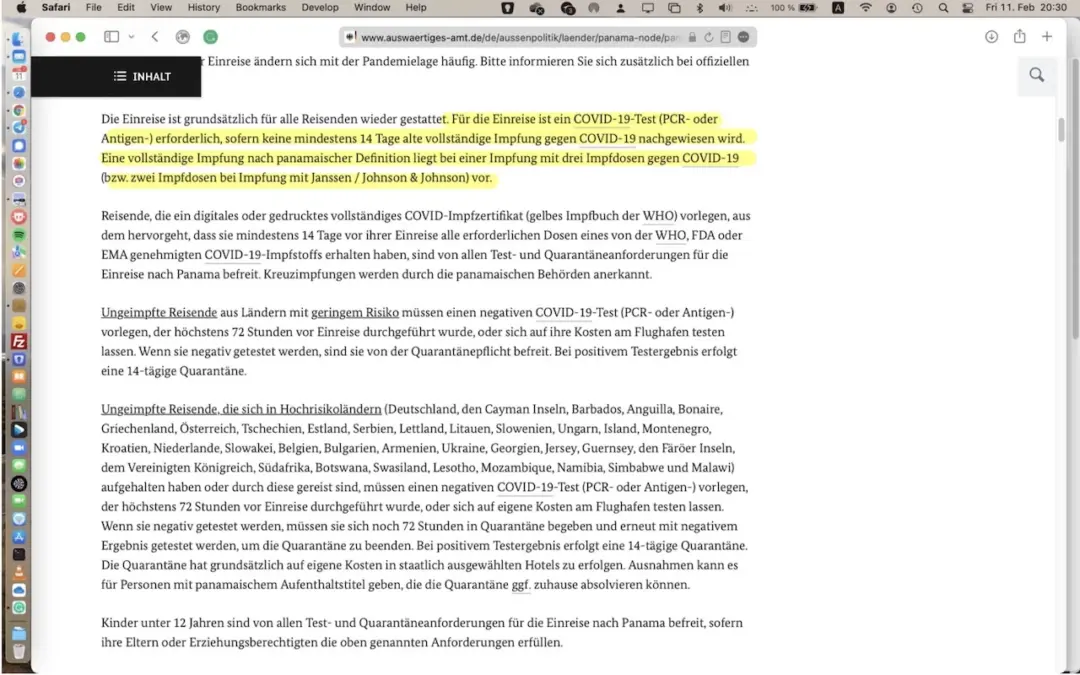 Panama, was empfiehlt das Auswärtige Amt und welche Infos gibt’s bei der Botschaft?